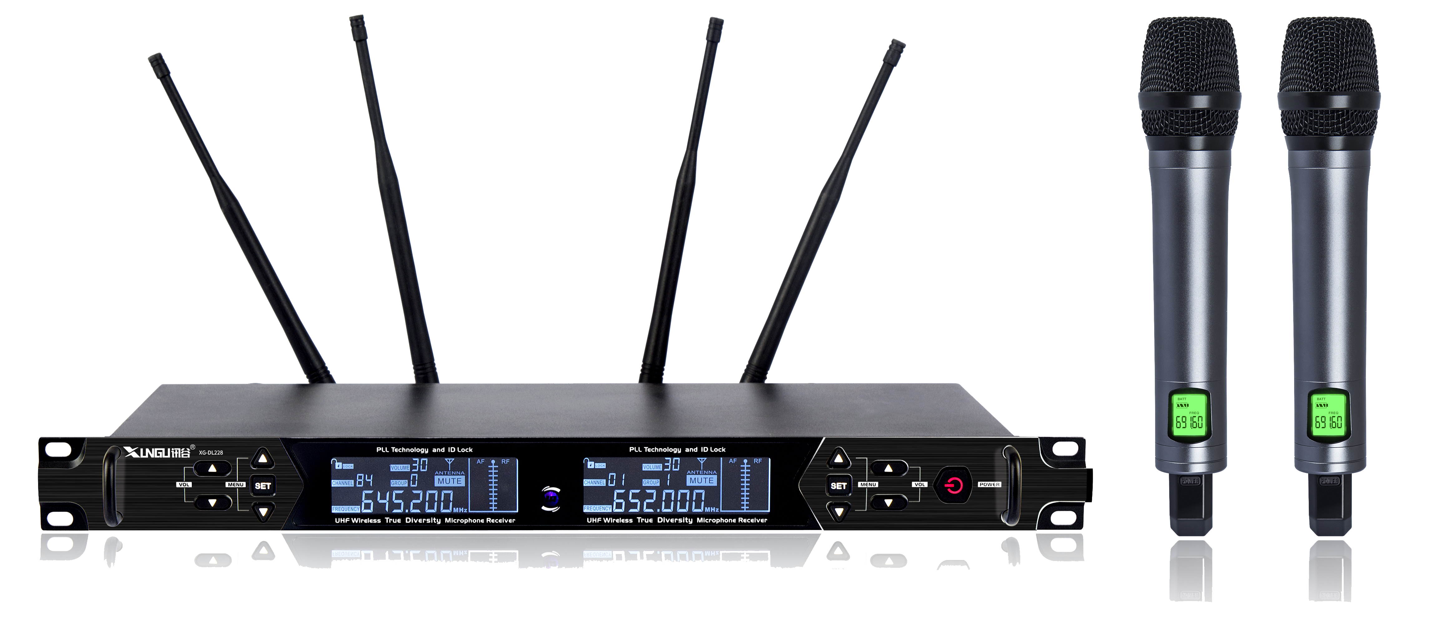 UHF Wireless Dual-Channel KTV Microphone System | 200 Channels, 200m Range